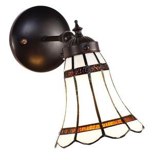 Nástěnná lampa Tiffany s bílým stínidlem BrownLine - 17*12*23 cm E14/max 1*40W 5LL-6205 obraz