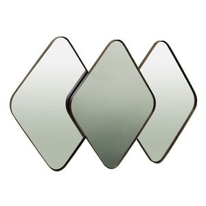 Mosazno-hnědé antik zrcadlo s kovovým rámem - 110*6*70 cm 52S284 obraz