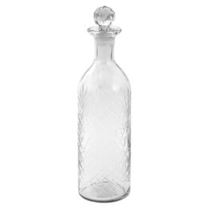 Dekorační transparentní skleněná láhev se zátkou / karafa - Ø 10*36 cm 6GL3557 obraz