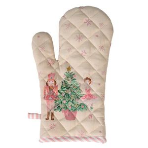 Béžová chňapka - rukavice s Louskáčkem a baletkou Pastel Nutcracker - 18*30 cm PNC44 obraz