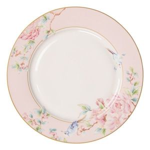 Porcelánový jídelní talíř s růžovými květy Rosa - Ø 27*2 cm 6CEFP0126 obraz
