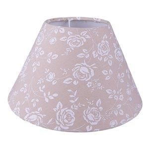 Béžové stínidlo lampy s květy růží - Ø 26*15 cm / E27 6LAK0535L obraz