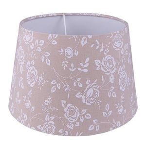 Béžové stínidlo lampy s květy růží - Ø 26*16 cm / E27 6LAK0536 obraz