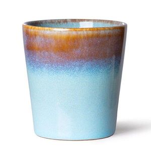 Modrý retro hrnek na kávu Coffee 70s Lagune - Ø7, 5*8cm / 180ml ACE7038 obraz