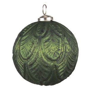 Zelená antik skleněná vánoční ozdoba koule - Ø 12*12 cm 6GL3738 obraz