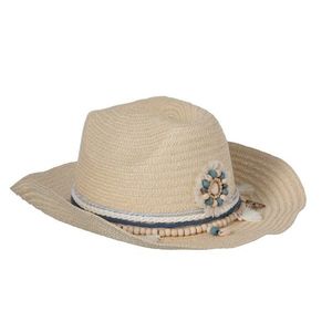 Slaměný klobouk s korálky a střapci Ecruo - 35*35*15cm 93657 obraz