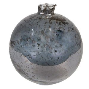 Skleněná šedá kulatá foukaná váza Sandy - Ø 13*13 cm 6GL4287 obraz