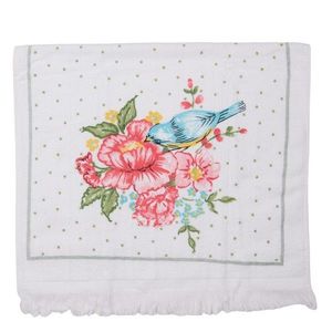 Kuchyňský froté ručník s květy a ptáčkem Cheerful Birdie - 40*66 cm CTCHB obraz
