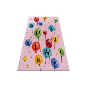 Dywany Lusczow Dětský koberec BALLOONS růžový, velikost 140x190 obraz