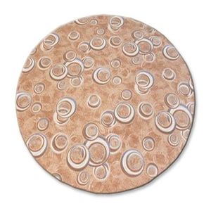 Dywany Lusczow Kulatý koberec DROPS Bubbles béžový, velikost kruh 100 obraz