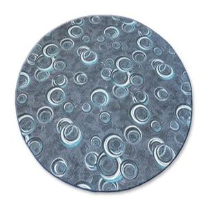 Dywany Lusczow Kulatý koberec DROPS Bubbles šedo-modrý, velikost kruh 100 obraz