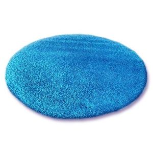 Dywany Lusczow Kulatý koberec SHAGGY Hiza 5cm modrý, velikost kruh 100 obraz