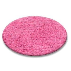 Dywany Lusczow Kulatý koberec SHAGGY Hiza 5cm růžový, velikost kruh 100 obraz