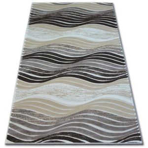 Dywany Lusczow Kusový koberec ACRYLOVY YAZZ 1760 hnědý / tmavě béžový, velikost 133x190 obraz