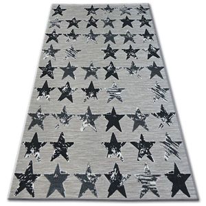 Dywany Lusczow Kusový koberec LISBOA 27219/956 hvězda černý, velikost 120x170 obraz