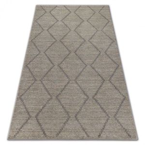 Dywany Lusczow Kusový koberec SOFT ROMBY ETNO krémovo-béžový, velikost 120x170 obraz