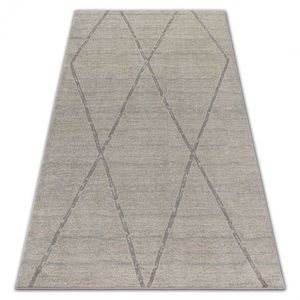 Dywany Lusczow Kusový koberec SOFT ROMBY krémovo-béžový, velikost 160x220 obraz