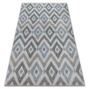 Dywany Lusczow Kusový koberec SOFT ROMBY modro-šedý, velikost 140x190 obraz
