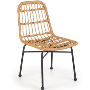 Židle K401 ratan/tkanina/kov natural/černá obraz