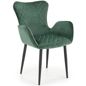 Židle K427 látka velvet/kov tmavě zelená obraz