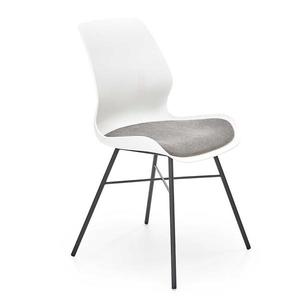 Židle K488 tkanina/Poliprop./kov bílý/popelavě šedá obraz