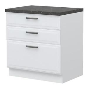 Kuchyňská skříňka Evia r-80-3f/4 3s standard pearl grey matná obraz