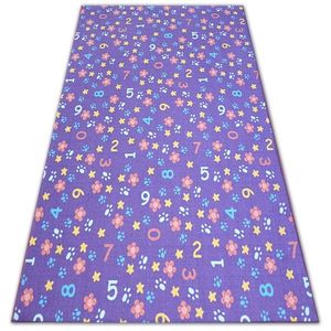 Dywany Lusczow Dětský kusový koberec NUMBERS fialový, velikost 100x100 obraz