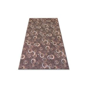Dywany Lusczow Kusový koberec DROPS Bubbles hnědý, velikost 100x150 obraz