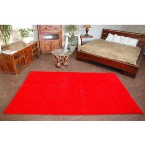 Dywany Lusczow Kusový koberec SHAGGY Izebelie 5cm červený, velikost 100x150 obraz