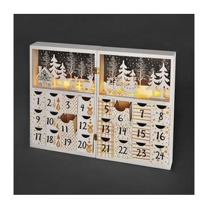 1V244 - LED Adventní kalendář LED/2xAAA dřevo obraz
