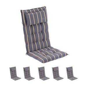 Blumfeldt Sylt, čalouněná podložka, podložka na židli, podložka na výše polohovací křeslo, polštář, polyester, 50 × 120 × 9 cm, 6 × podložka obraz