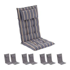 Blumfeldt Sylt, čalouněná podložka, podložka na židli, podložka na výše polohovací křeslo, polštář, polyester, 50 × 120 × 9 cm, 6 x podložka obraz