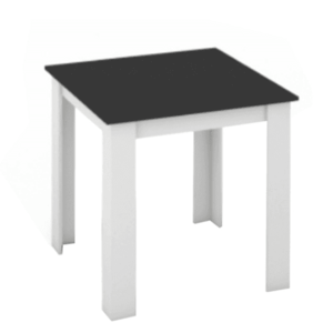 Jídelní stůl 80x80 KRAZ Černá / bílá, Jídelní stůl 80x80 KRAZ Černá / bílá obraz