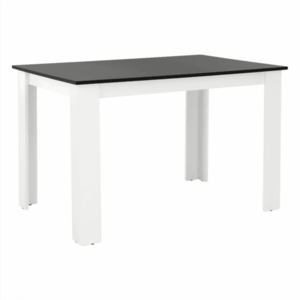 Jídelní stůl 120x80 KRAZ Černá / bílá, Jídelní stůl 120x80 KRAZ Černá / bílá obraz