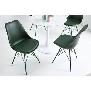 Jídelní židle 4 ks IKAROS Dekorhome Tmavě zelená obraz