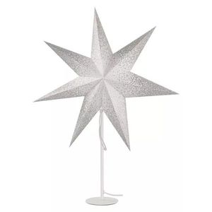 EMOS Vánoční papírová hvězda bílo-stříbrná se stojánkem 45cm DCAZ14 obraz