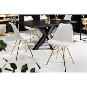 Jídelní židle 4 ks IKAROS Dekorhome Bílá / zlatá obraz