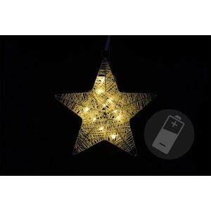 Nexos Vánoční dekorace - hvězda, 25 cm, 10 LED diod obraz