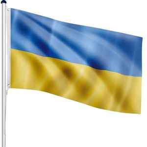 FLAGMASTER® 92493 FLAGMASTER Vlajkový stožár vč. vlajky Ukrajina, 650 cm obraz