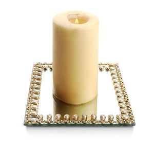 Mondex Dekorativní tác na svíčky ALISON čtvercový zrcadlo obraz