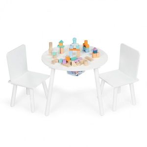 Dětský stůl s židlemi Ecotoys I bílý obraz