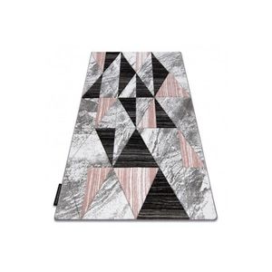 Dywany Lusczow Kusový koberec ALTER Nano trojúhelníky růžový, velikost 120x170 obraz