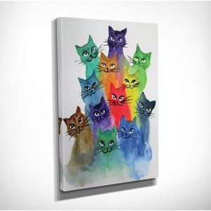 Wallity Obraz HAPPY CATS 30x40 cm vícebarevný obraz