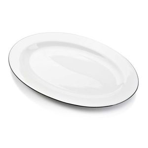 Affekdesign Porcelánový talíř SIMPLE oválný bílý obraz