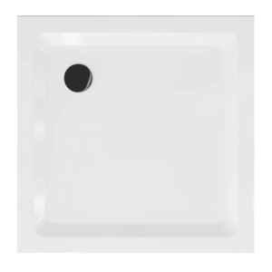 MEXEN Sprchová vanička s černým sifonem 100 x 100 cm bílá obraz