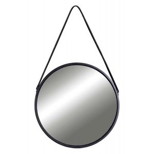 TZB Závěsné kulaté zrcadlo Fanti 60 cm černé obraz