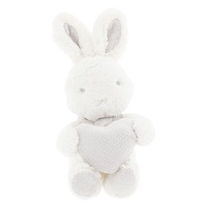 Bílý plyšový králík se srdíčkem - 15*10*15 cm TW0485 obraz