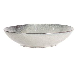Šedo béžový keramický hluboký talíř - Ø 22*5 cm 6CE1084 obraz