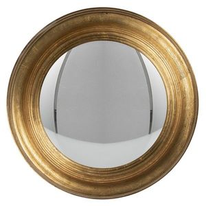 Vypouklé zrcadlo s masivním zlatým rámem Beneoit – Ø 34 cm 62S206 obraz
