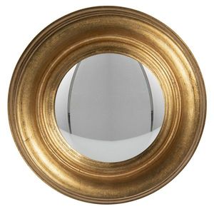 Nástěnné zrcadlo s masivním zlatým rámem Beneoit – Ø 24 cm 62S207 obraz